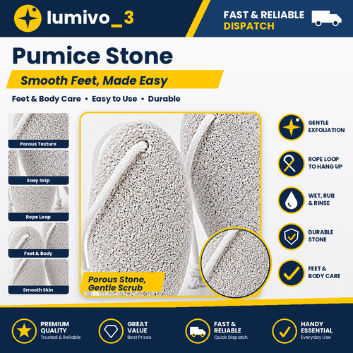 Natural pumice stone - natural, feet